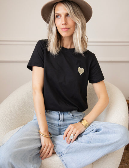 Beating Heart Black/Gold - T-Shirt