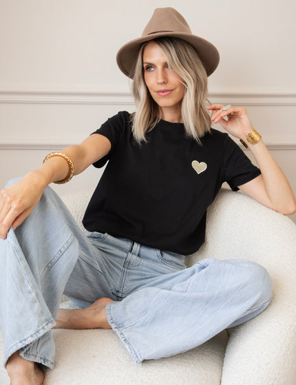 Beating Heart Black/Gold - T-Shirt