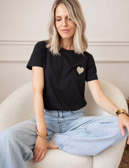 Beating Heart Black/Gold - T-Shirt