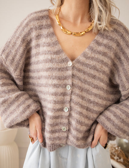 Zima Stripe Beige/Brown - Vest