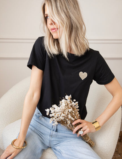 Beating Heart Black/Gold - T-Shirt