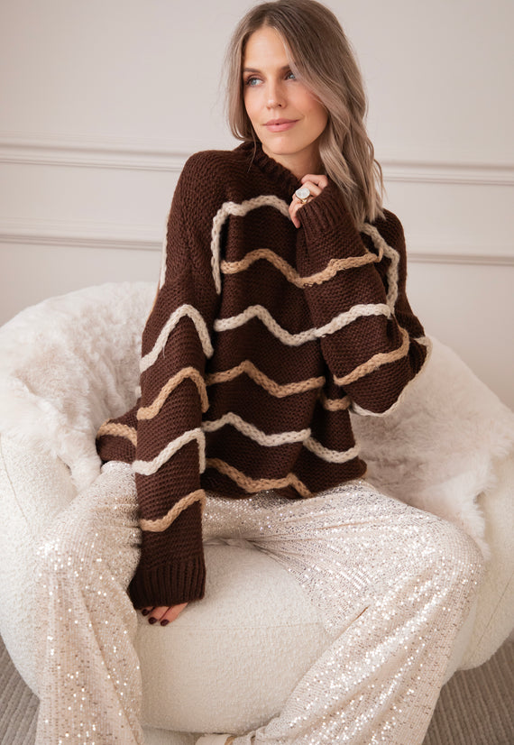Woolly Waves Choco - Sweater
