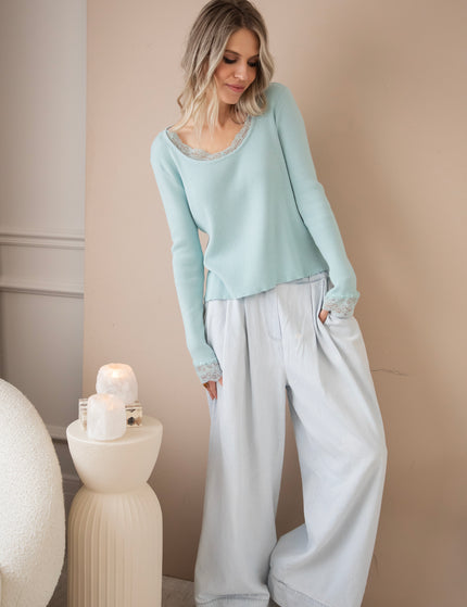 Elsie Laced Soft Blue - Longsleeve