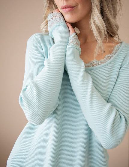Elsie Laced Soft Blue - Longsleeve