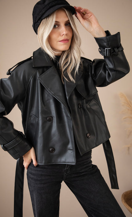 Jacke - Lizzy Leather - Schwarz