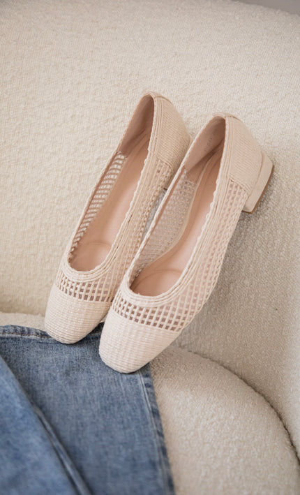 Gracy Grid Beige - Ballerina