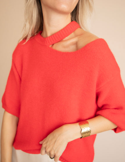 Camille Cut Out Red - Trui