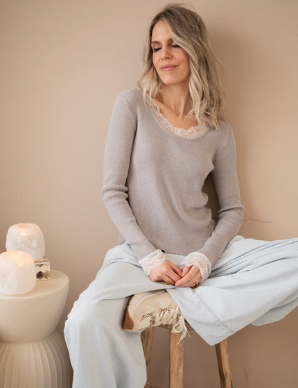 Elsie Laced Grey - Longsleeve