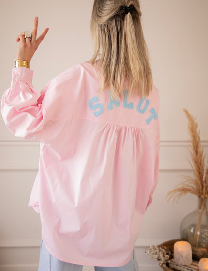 Bluse - Salut - Rosa/Blau