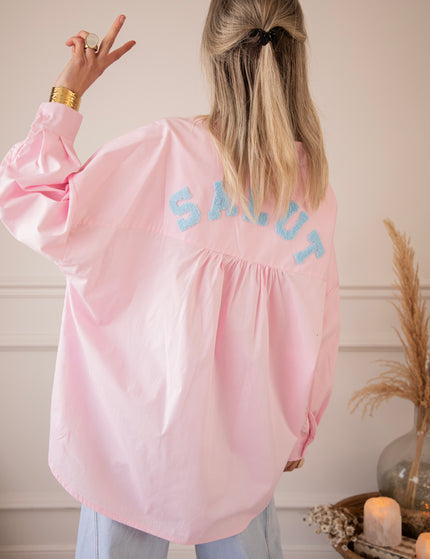 Bluse - Salut - Rosa/Blau