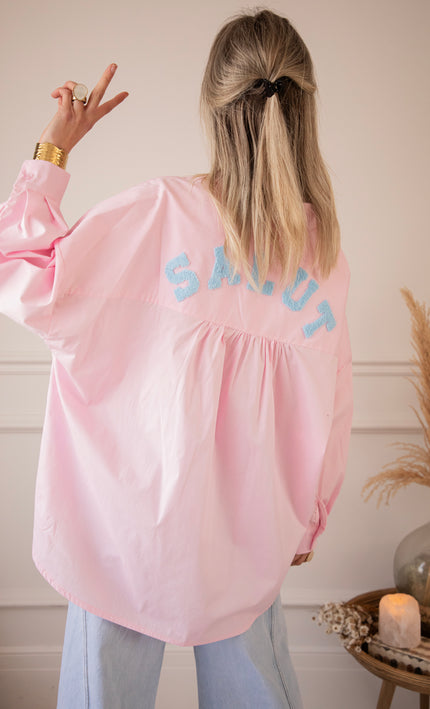 Bluse - Salut - Rosa/Blau