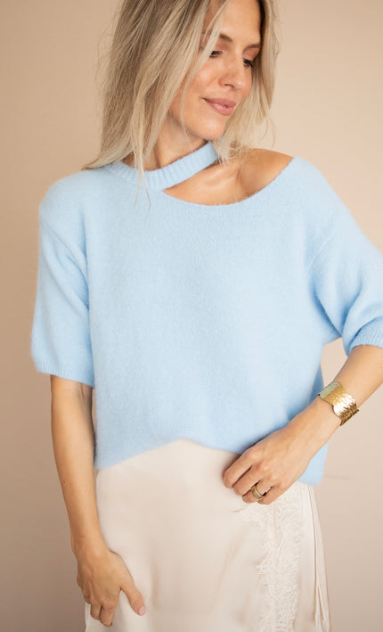 Pullover - Camille Cut Out - Babyblau