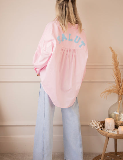 Bluse - Salut - Rosa/Blau