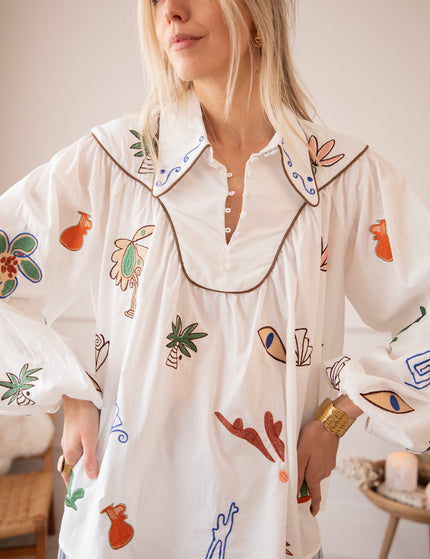 Oriental Escape White - Blouse