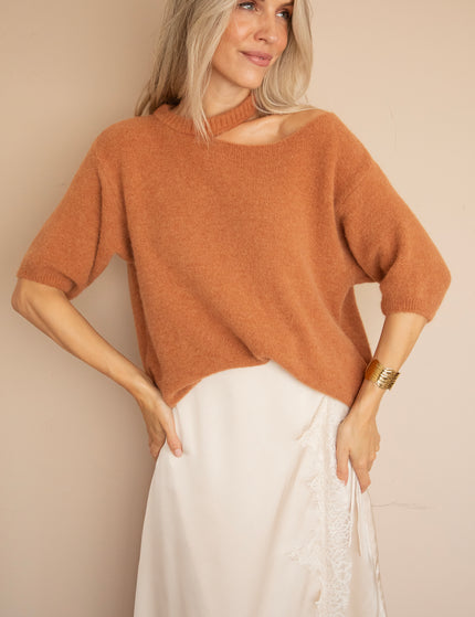 Pullover - Camille Cut Out - Rostfarben