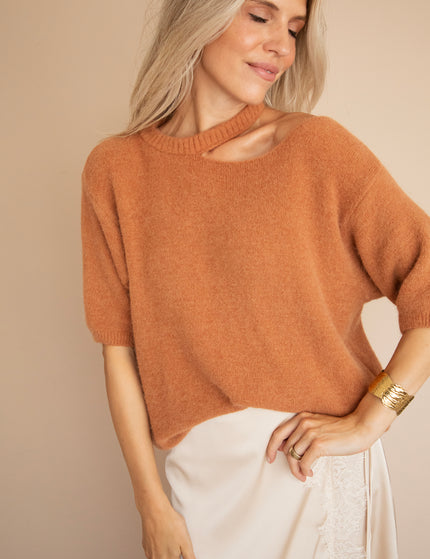 Pullover - Camille Cut Out - Rostfarben
