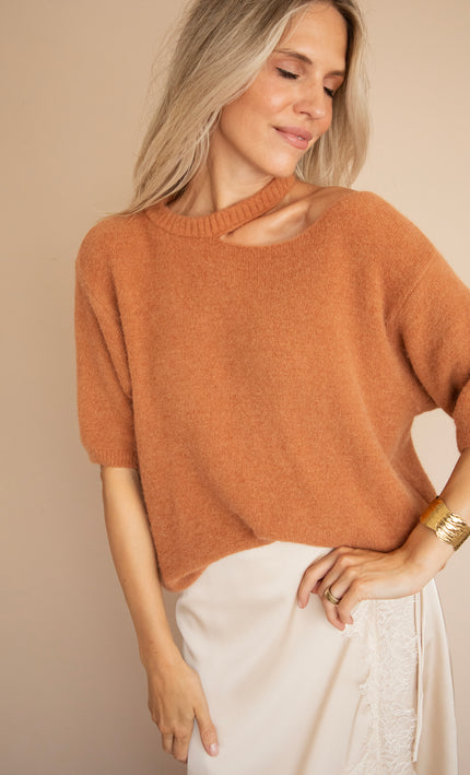 Pullover - Camille Cut Out - Rostfarben