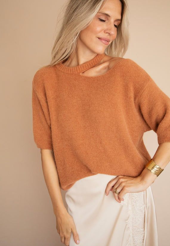 Camille Cut Out Rusty - Sweater