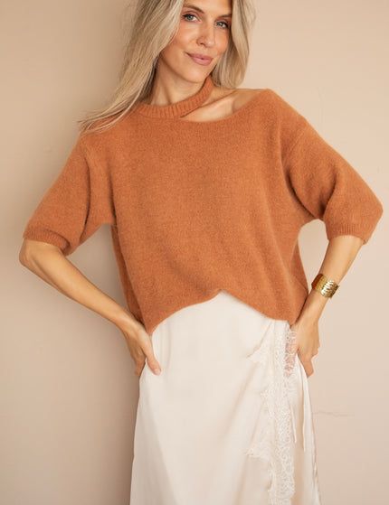 Pullover - Camille Cut Out - Rostfarben