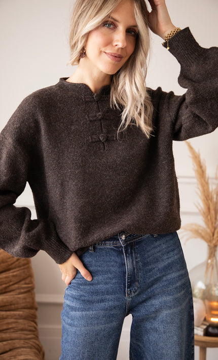 Pullover - Softly Tied - Kakao