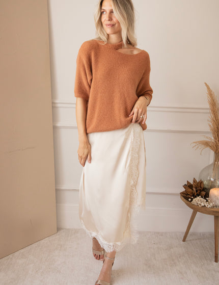 Pullover - Camille Cut Out - Rostfarben