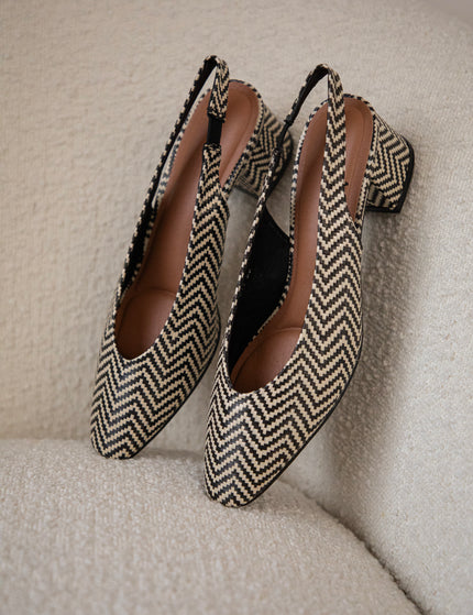 Lilian Beige/Black - Heels