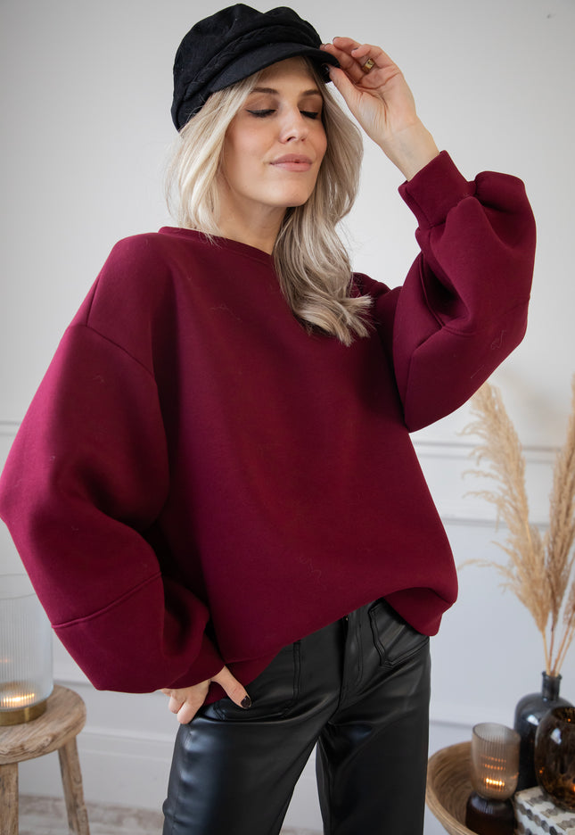 Snuggle Up Burgundy - Sweater