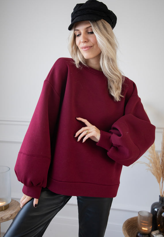 Snuggle Up  Burgundy - Sweater