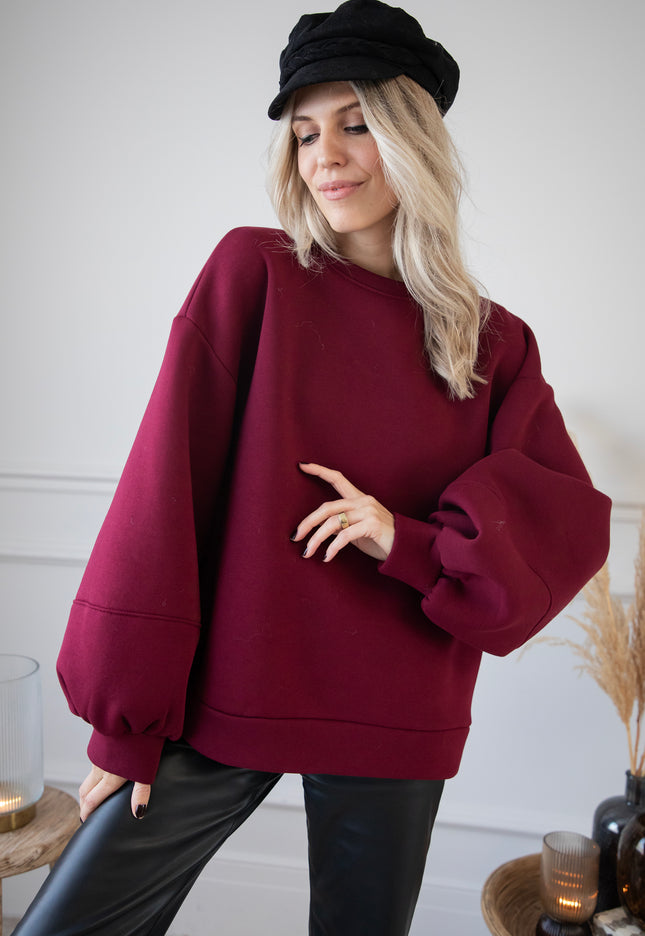 Snuggle Up  Burgundy - Sweater