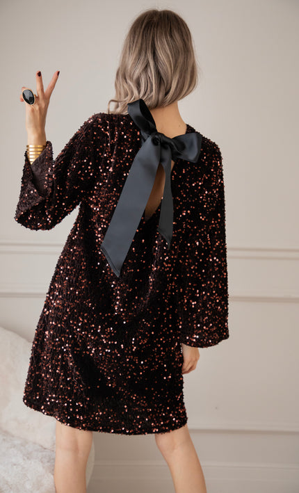 Kleid - Glow Bow - Choco