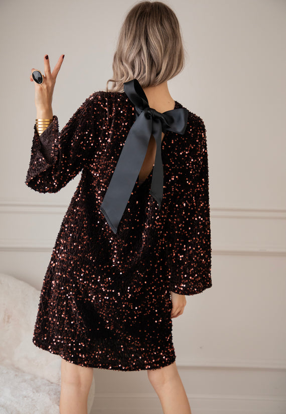 Kleid - Glow Bow - Choco