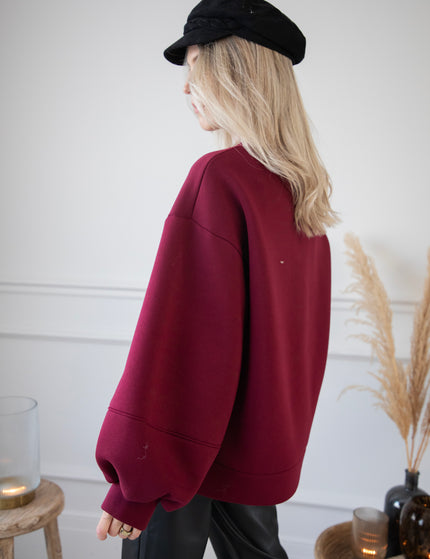 Snuggle Up Burgundy - Sweater