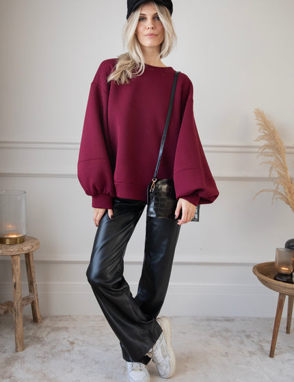 Snuggle Up Burgundy - Sweater