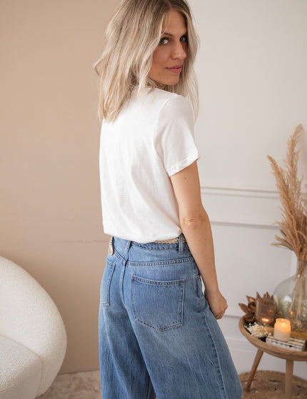 Beating Heart White/Brown - T-Shirt