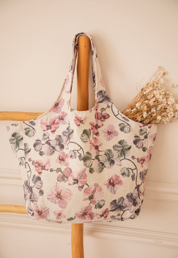 Ezra Bloom Beige/Pink - Handtas