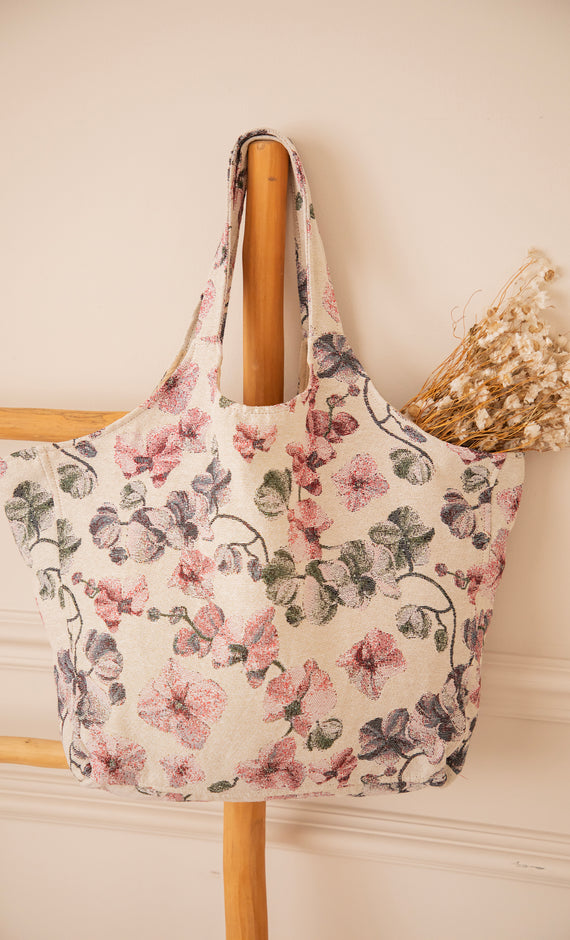 Ezra Bloom Beige/Pink - Handbag