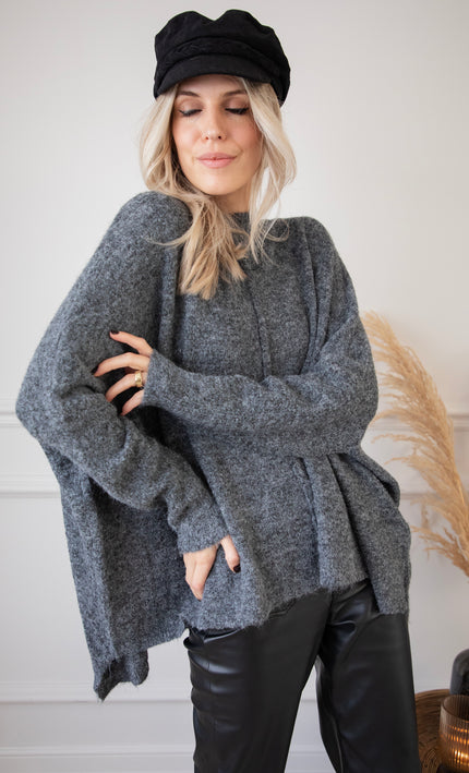 Embrace The Warmth Dark Grey - Sweater