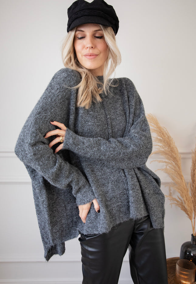 Embrace The Warmth Dark Grey - Sweater