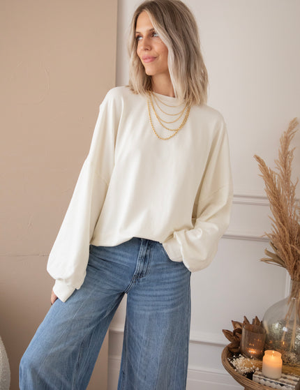 Pullover - Open Minded - Beige