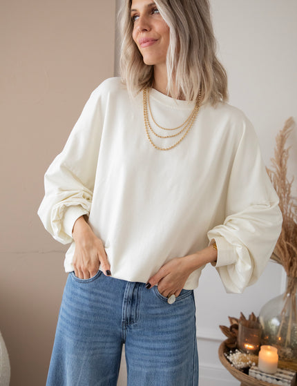 Pullover - Open Minded - Beige