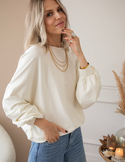 Pullover - Open Minded - Beige