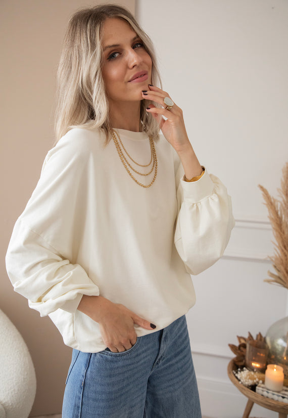 Pullover - Open Minded - Beige