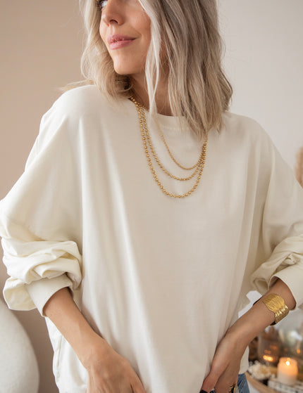 Pullover - Open Minded - Beige