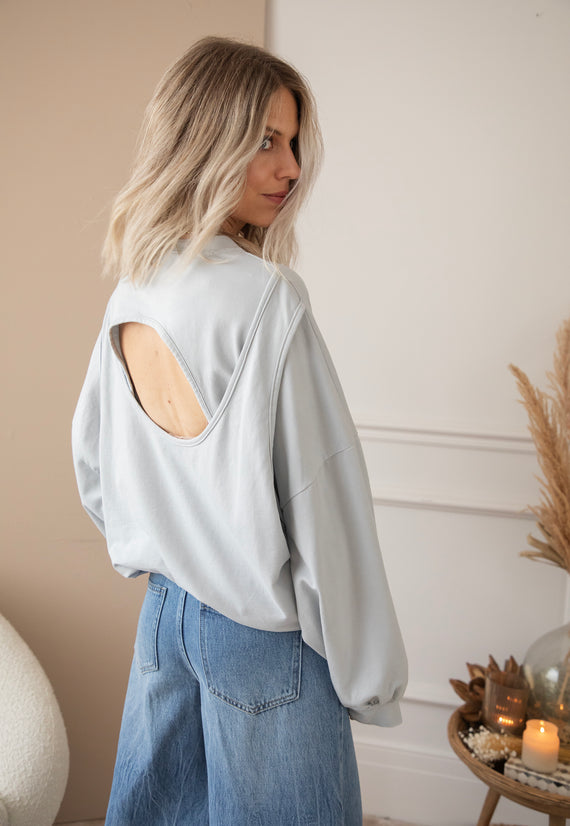 Pullover - Open Minded - Grau