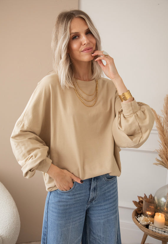 Pullover - Open Minded - Camel