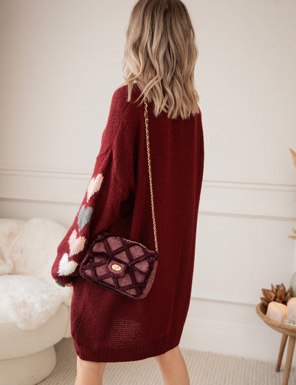 Pulloverkleid - Heart On My Sleeve - Bordeaux