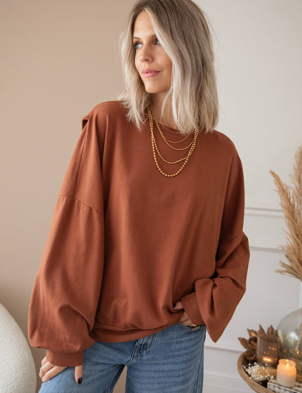 Pullover - Open Minded - Karamell