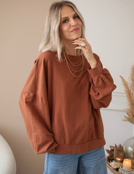 Pullover - Open Minded - Karamell