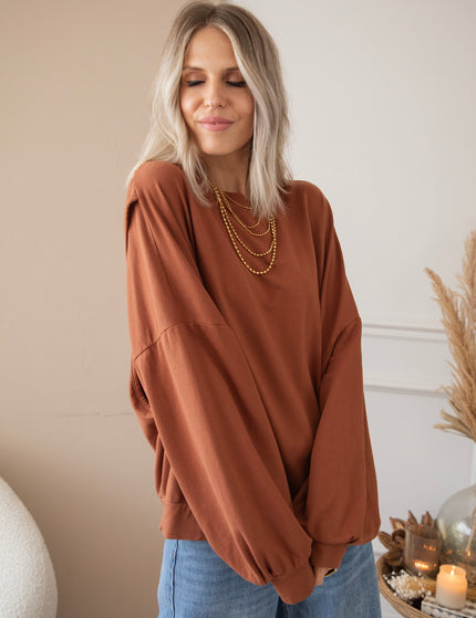 Pullover - Open Minded - Karamell