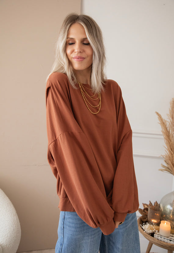 Pullover - Open Minded - Karamell